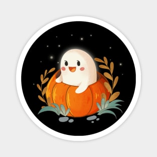 Pumpkin Ghost Magnet